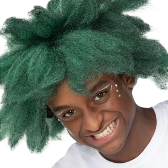 Costume Cosplay Wig - Green Spike Unisex Halloween Wig - Picture 3 of 3